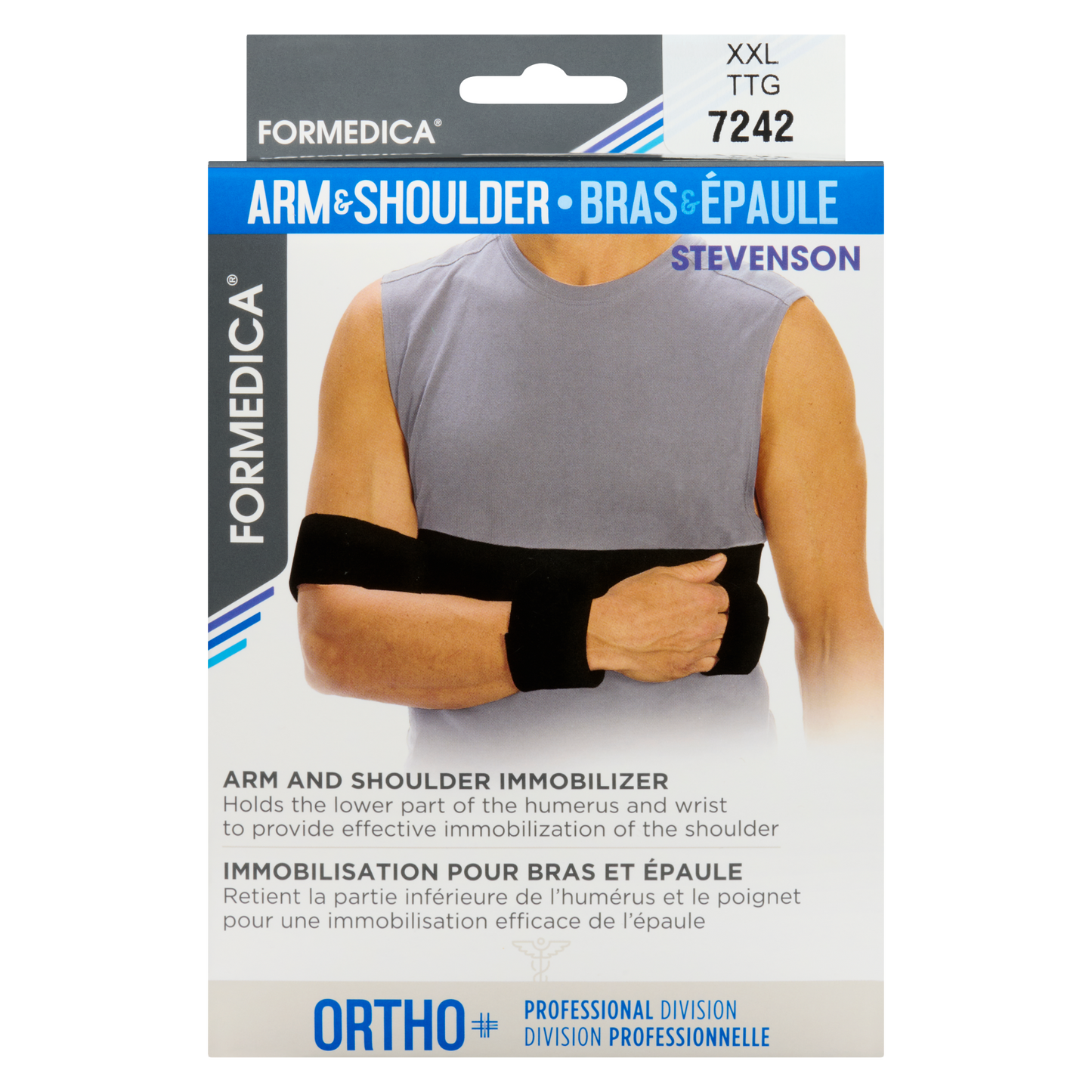 Immobilisation épaule/bras pour adulte – modèle Stevenson™ – 125–155 cm (37"–49") – TTG | FORMEDIPRO