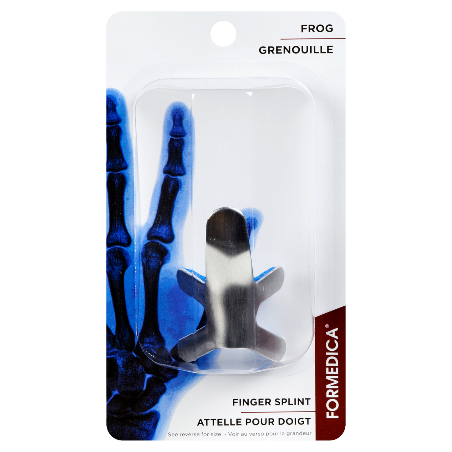 Attelle pour doigt en aluminium – modèle grenouille – 5,7 cm – P | FORMEDIPRO