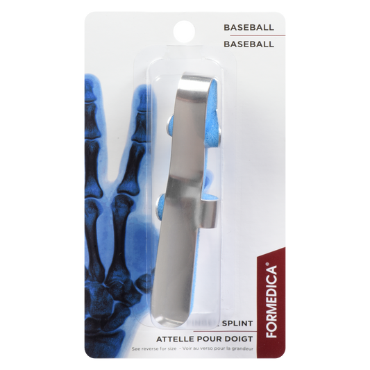 Attelle pour doigt en aluminium – modèle baseball – 15,9 cm – G | FORMEDIPRO