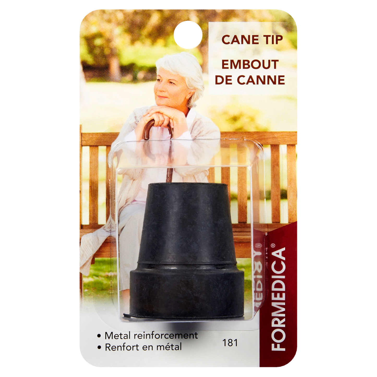 Embout de canne antidérapant – ¾" – noir | FORMEDICA
