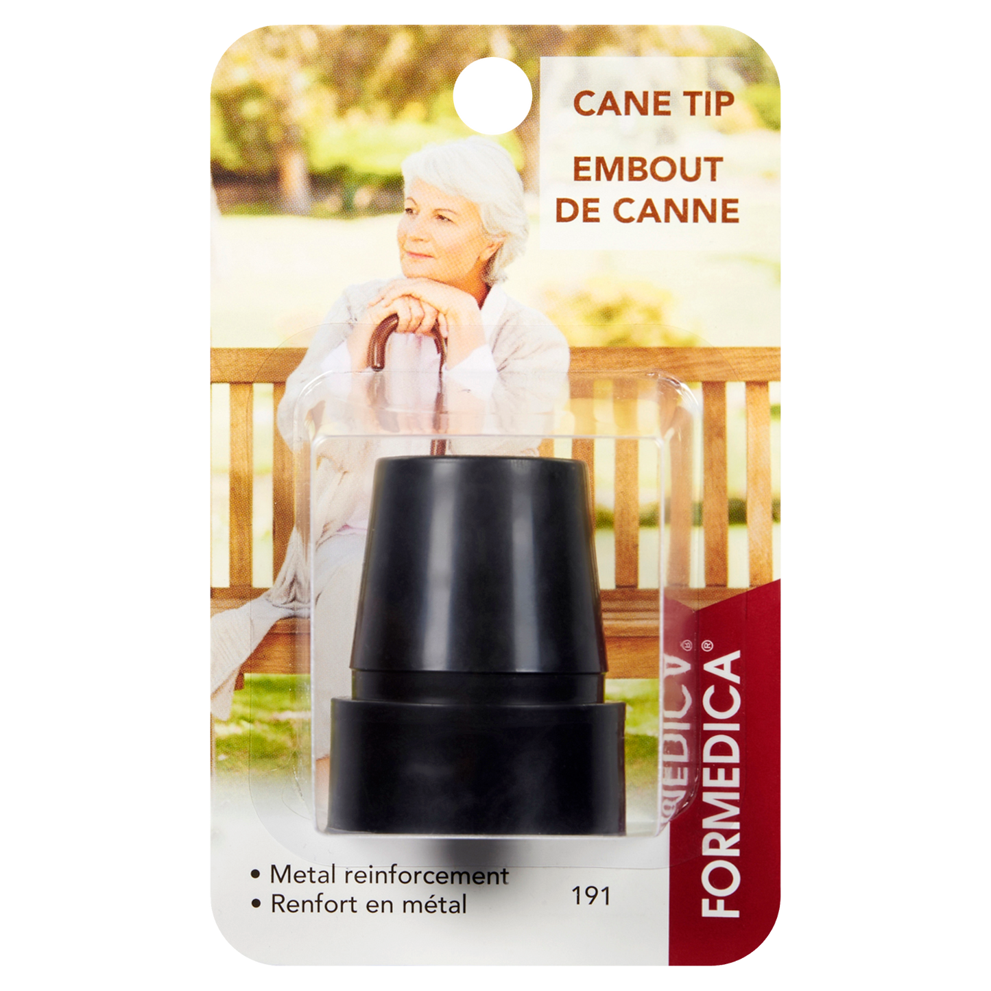 Embout de canne antidérapant – ⅞" – noir | FORMEDICA