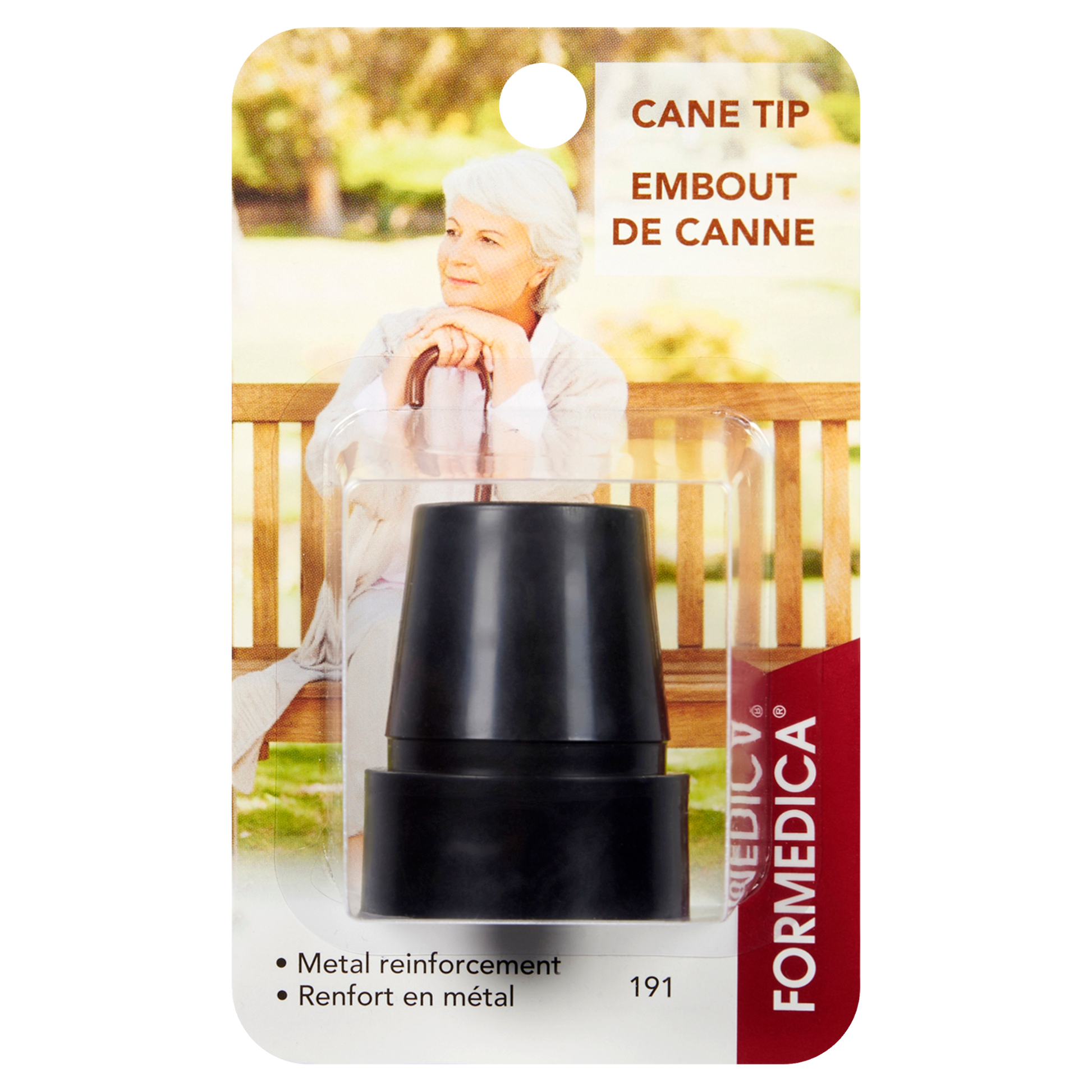 Embout de canne antidérapant – ⅞" – noir | FORMEDICA