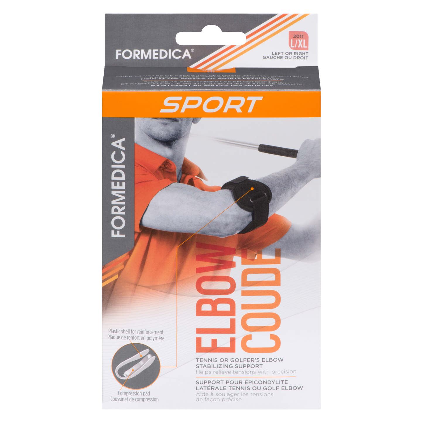 Support de coude pour épicondylite latérale – noir – G/TG | FORMEDICA