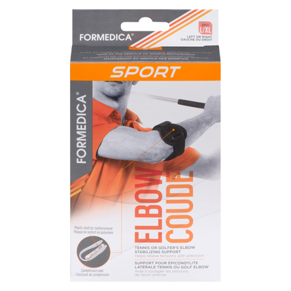 Support de coude pour épicondylite latérale – noir – G/TG | FORMEDICA