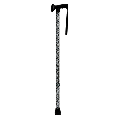 Canne en aluminium ajustable – poignée consort avec courroie – noire | FORMEDICA