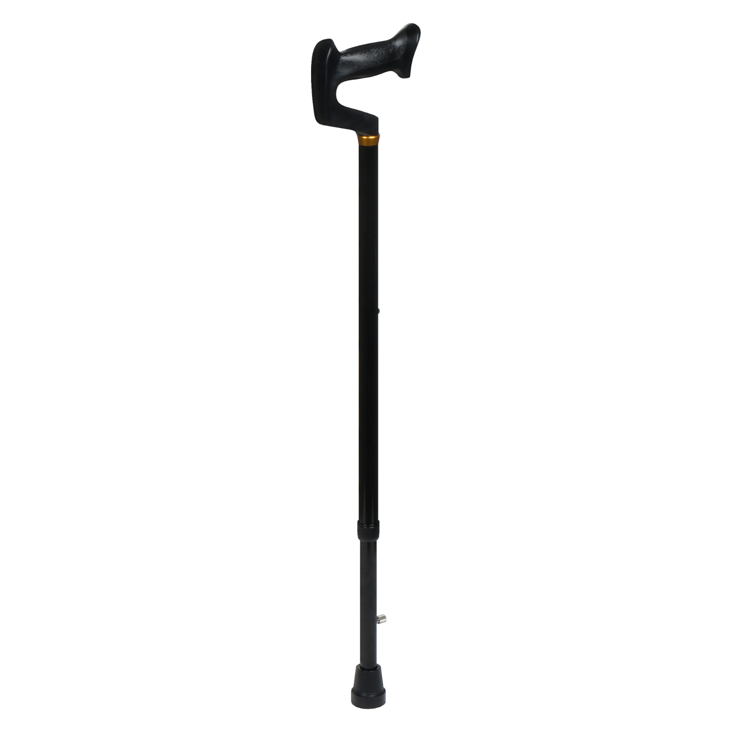 Canne en aluminium avec pic à glace rétractable – poignée orthopédique en plastique – noire | FORMEDICA