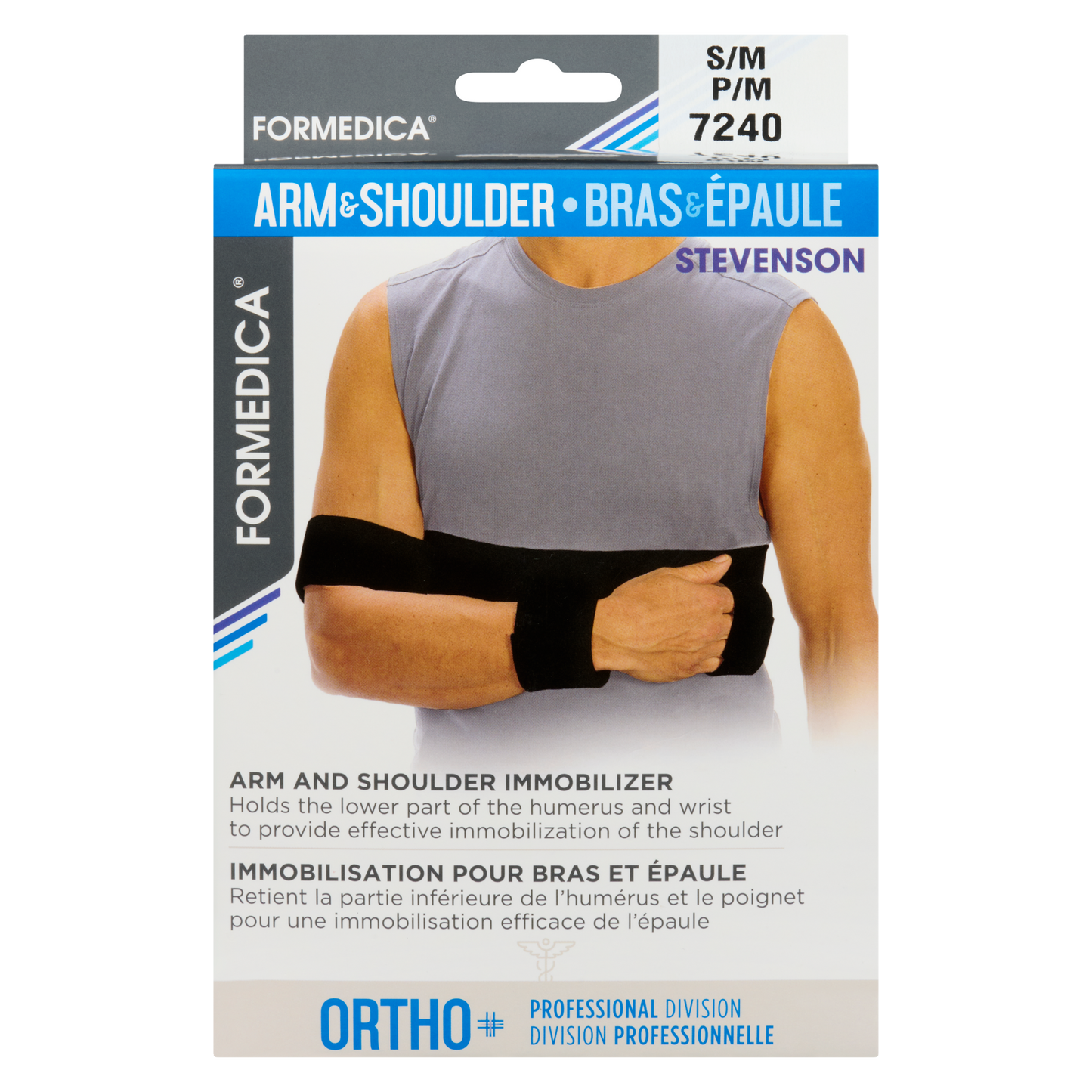 Immobilisation épaule/bras pour adulte – modèle Stevenson™ – 64–94 cm (25"–37") – P/M | FORMEDIPRO