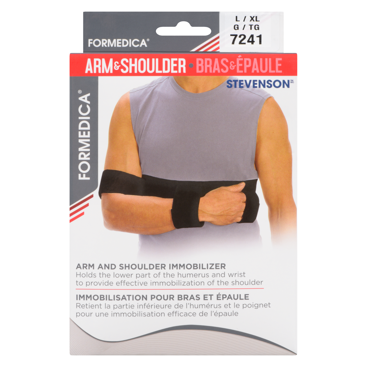 Immobilisation épaule/bras pour adulte – modèle Stevenson™ – 94–125 cm (37"–49") – G/TG | FORMEDIPRO