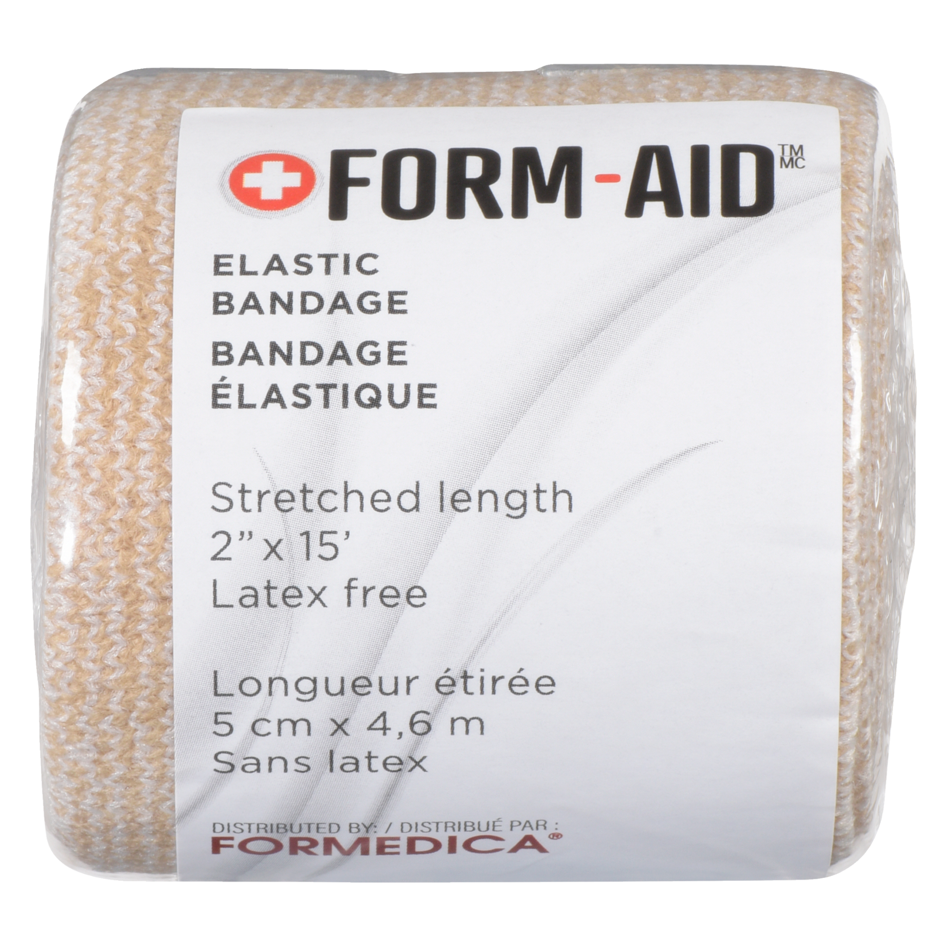 Bandage élastique non adhérent – beige – 2" × 15' | FORM-AID