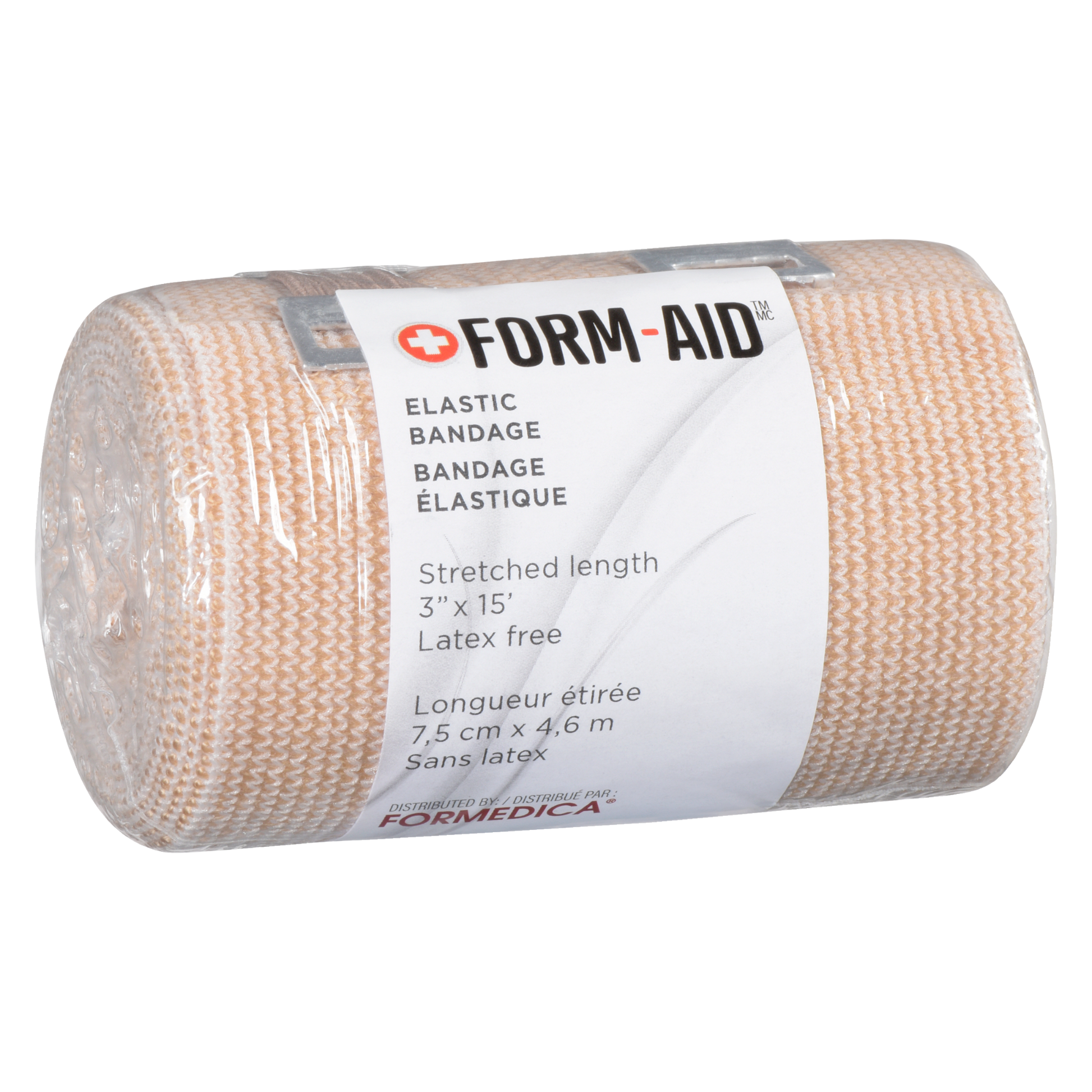 Bandage élastique non adhérent – beige – 3" × 15' | FORM-AID