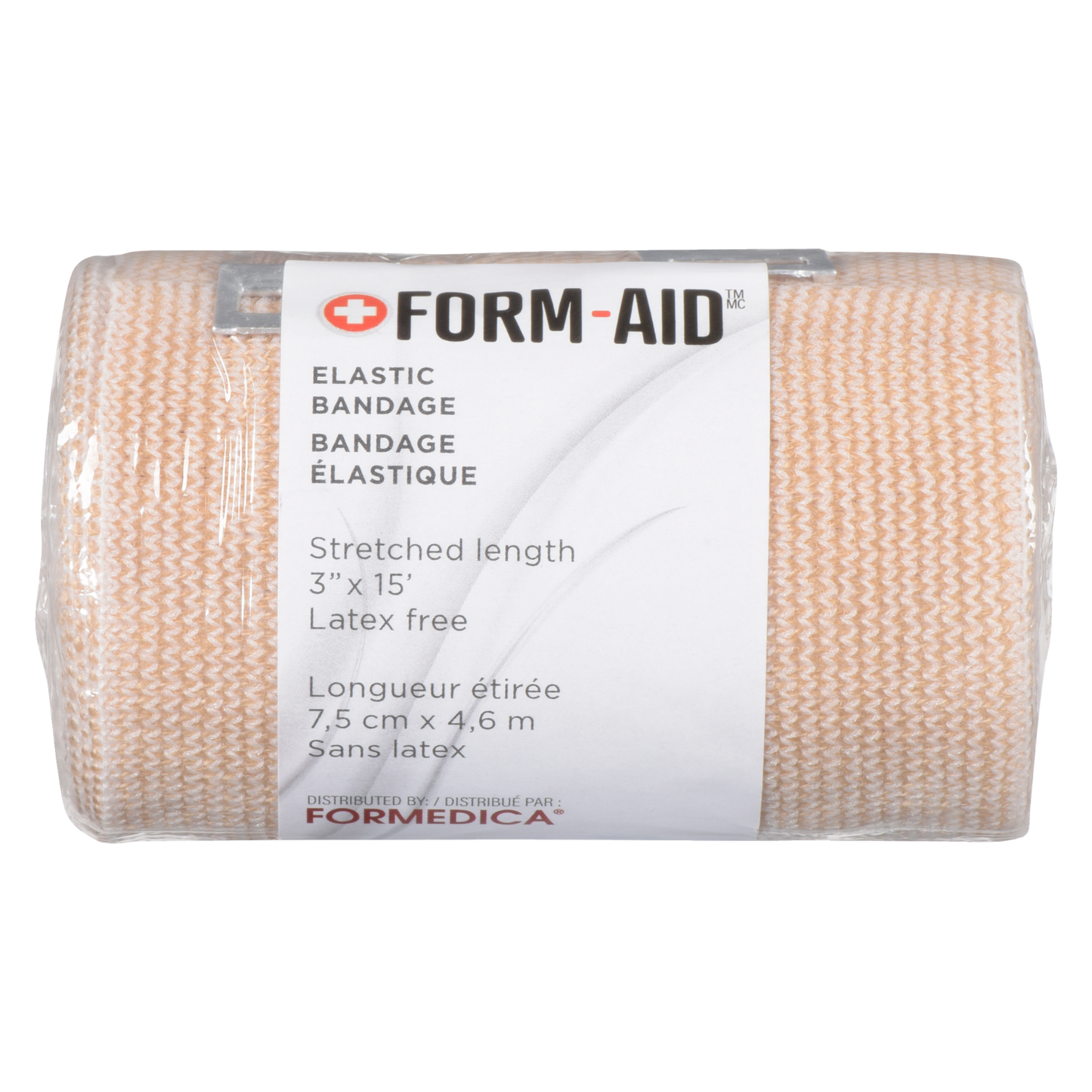 Bandage élastique non adhérent – beige – 3" × 15' | FORM-AID