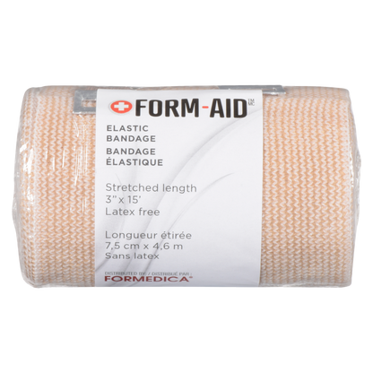 Bandage élastique non adhérent – beige – 3" × 15' | FORM-AID