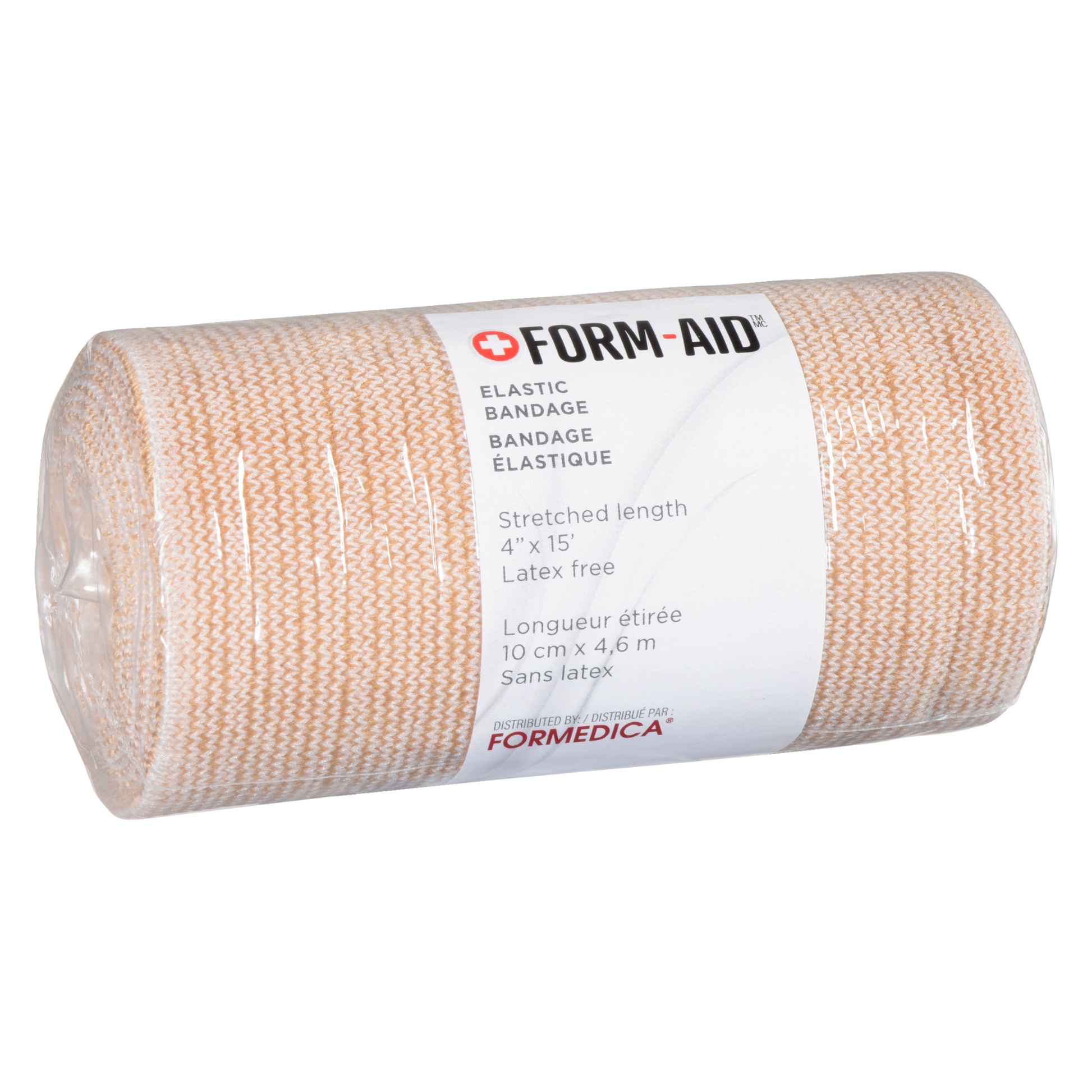 Bandage élastique non adhérent – beige – 4" × 15' | FORM-AID