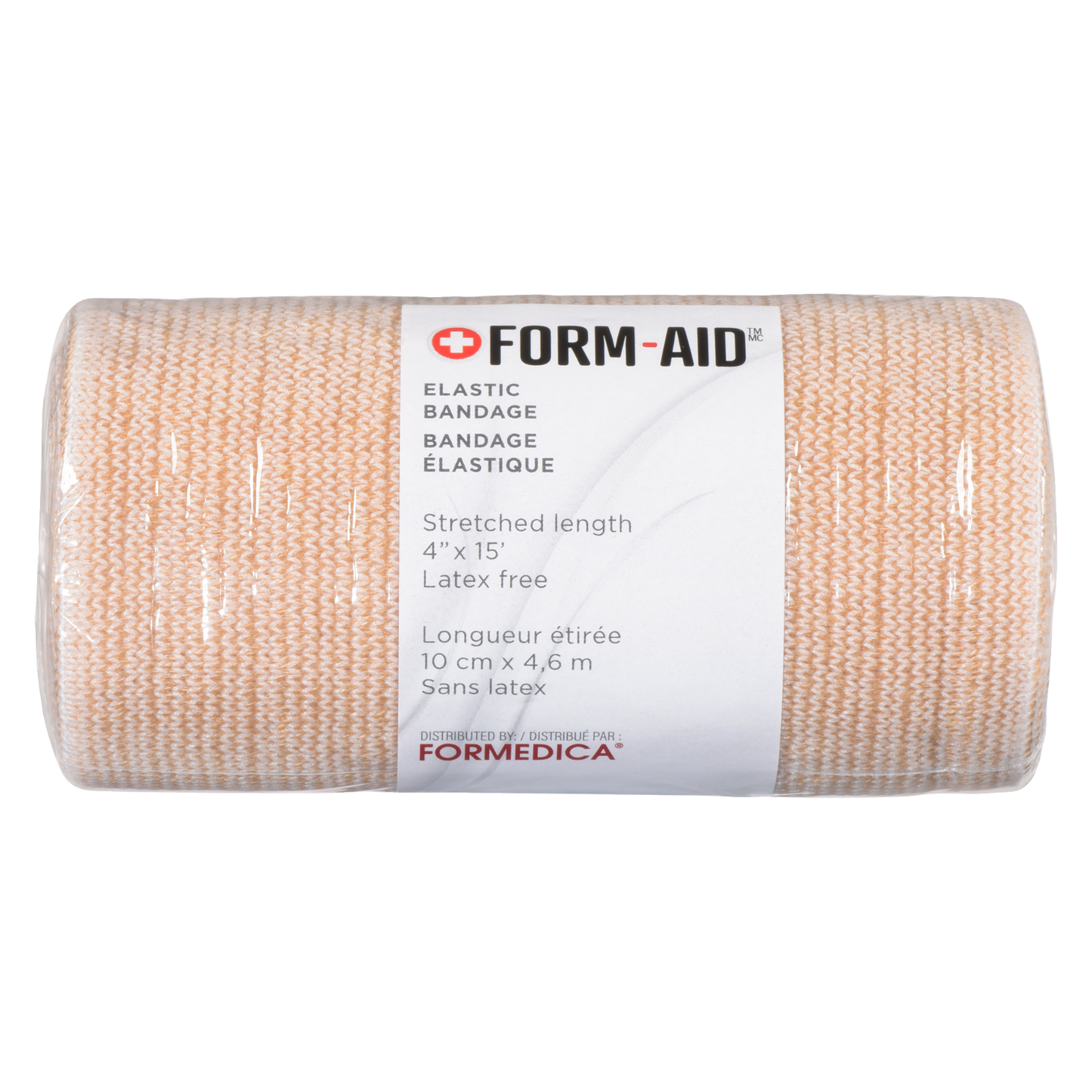 Bandage élastique non adhérent – beige – 4" × 15' | FORM-AID