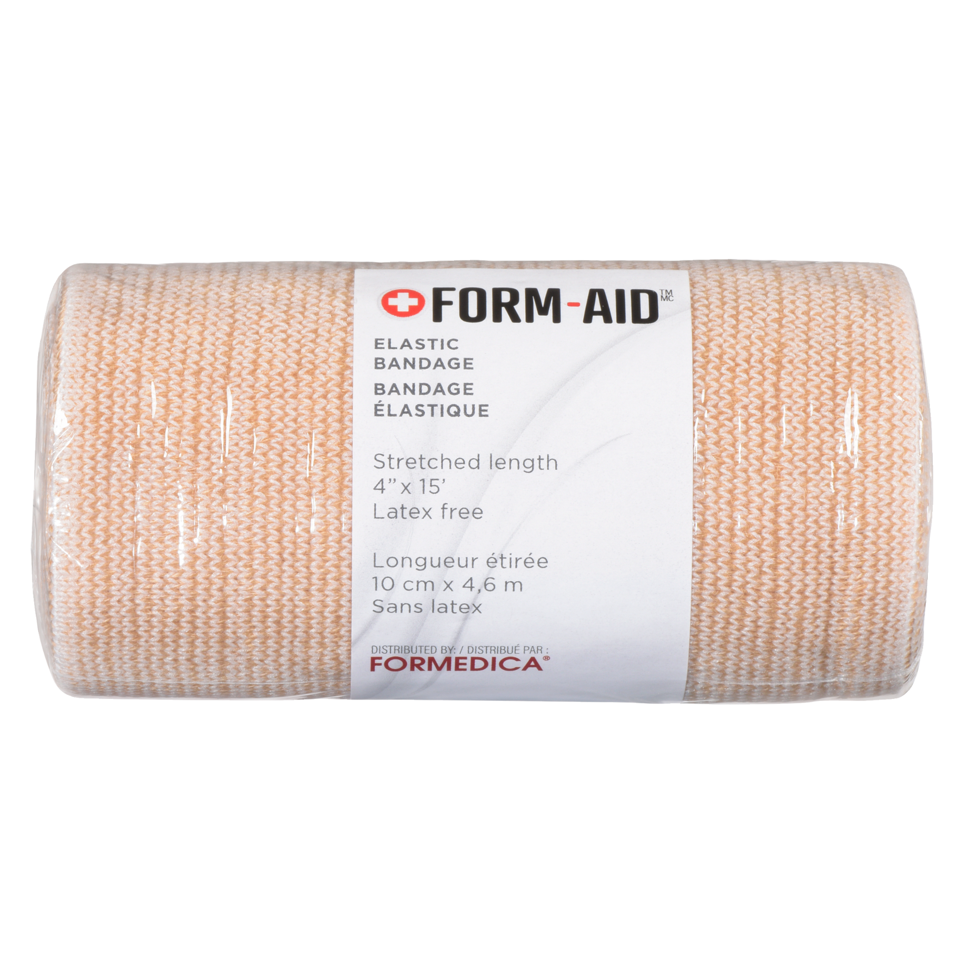 Bandage élastique non adhérent – beige – 4" × 15' | FORM-AID