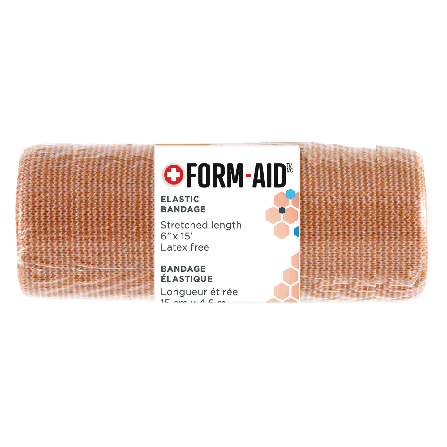 Bandage élastique non adhérent – beige – 6" × 15' | FORM-AID
