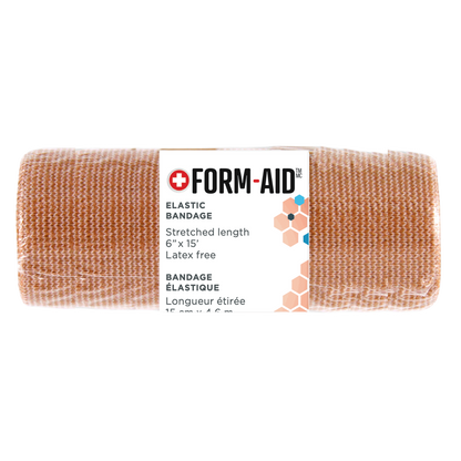 Bandage élastique non adhérent – beige – 6" × 15' | FORM-AID