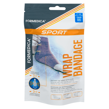 Bandage de refroidissement instantané avec agrafes – bleu – 10 cm × 3.2 m | FORMEDICA SPORT