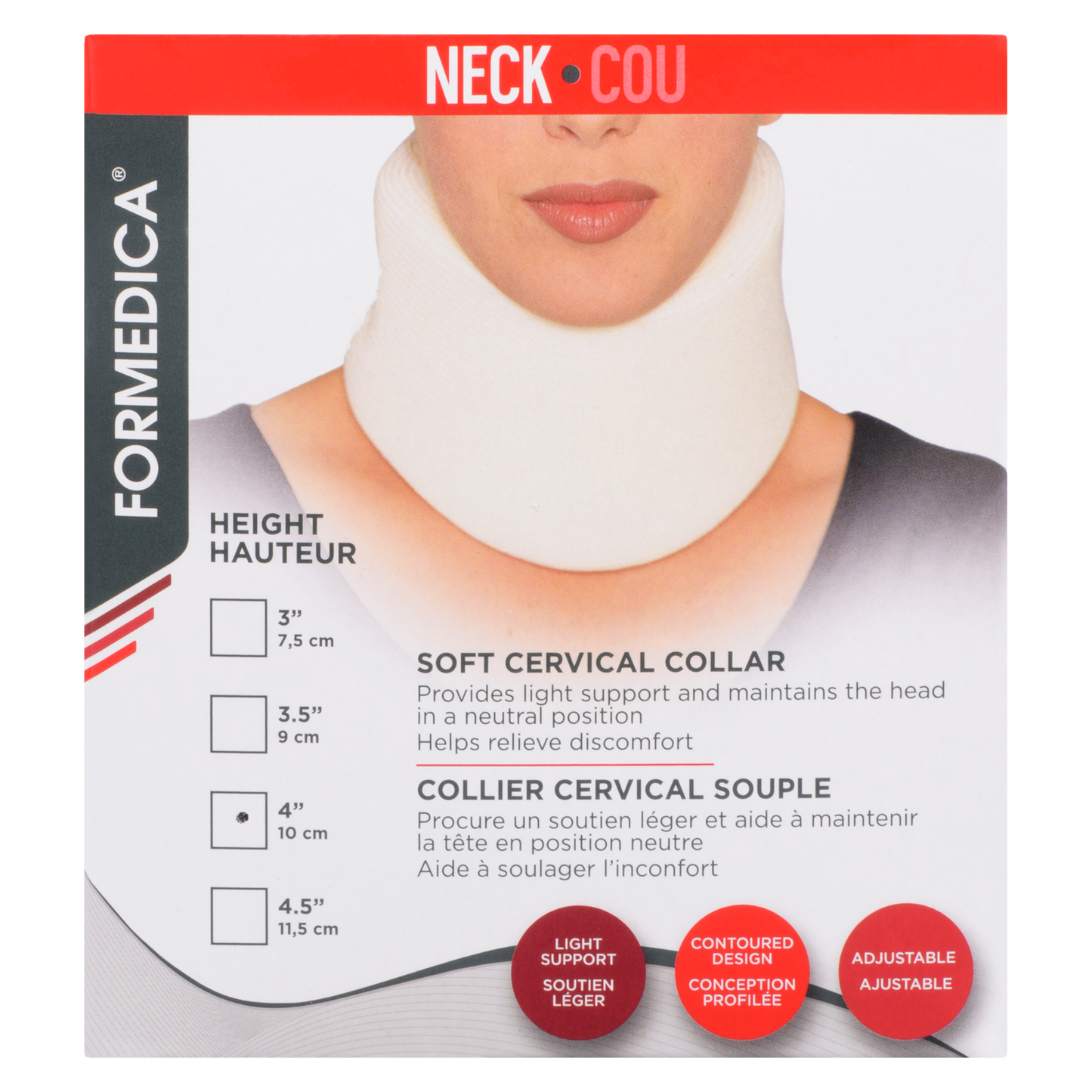 Collier cervical souple – 4" | FORMEDICA