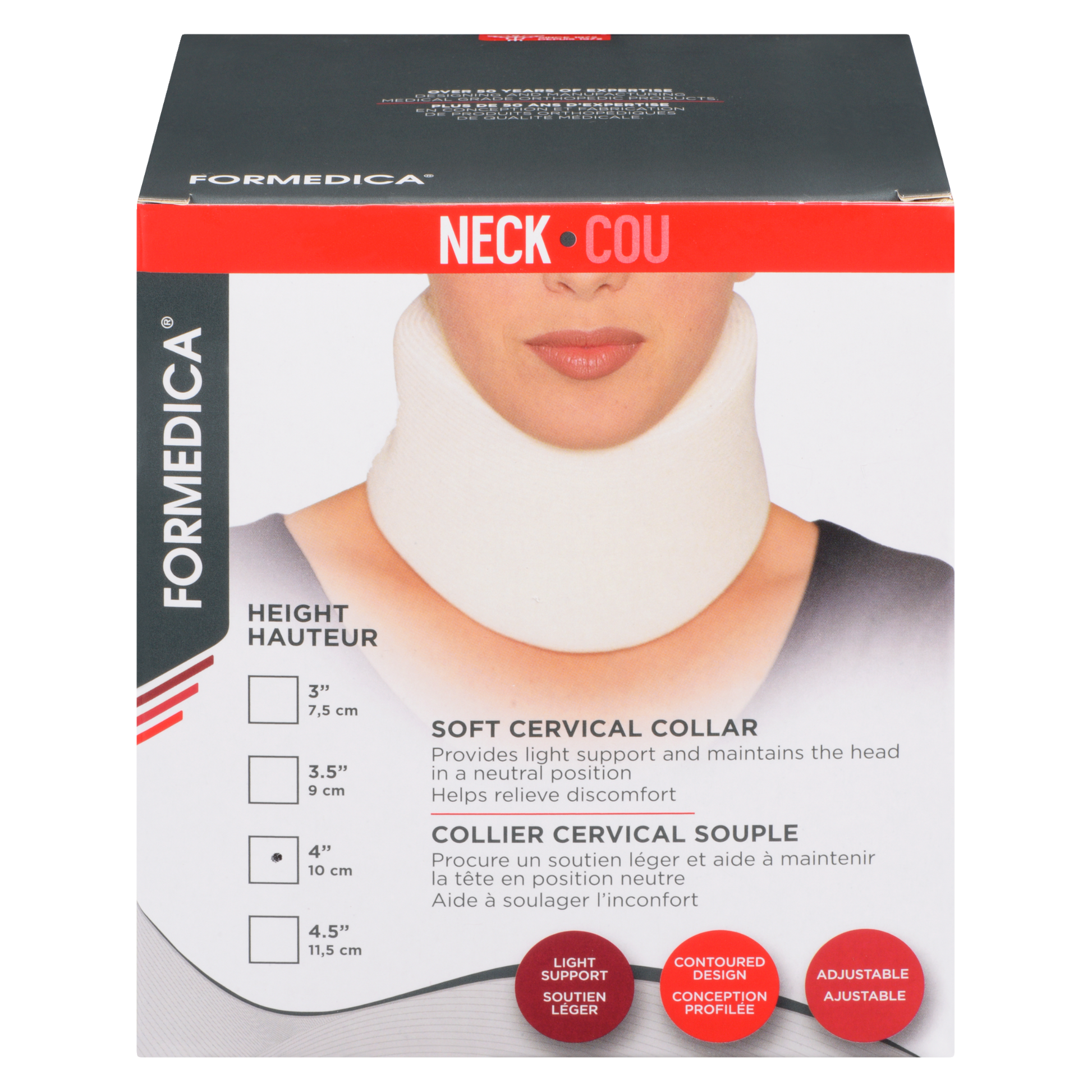 Collier cervical souple – 4" | FORMEDICA