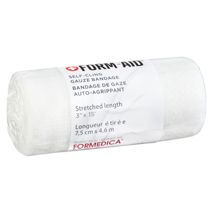 Bandage de gaze auto‑agrippant – 3" × 15' | FORM-AID