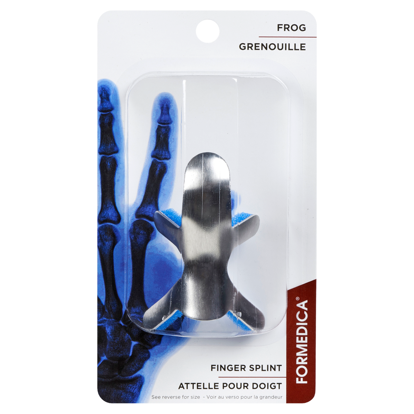Attelle pour doigt en aluminium – modèle grenouille – 7,3 cm – M | FORMEDIPRO
