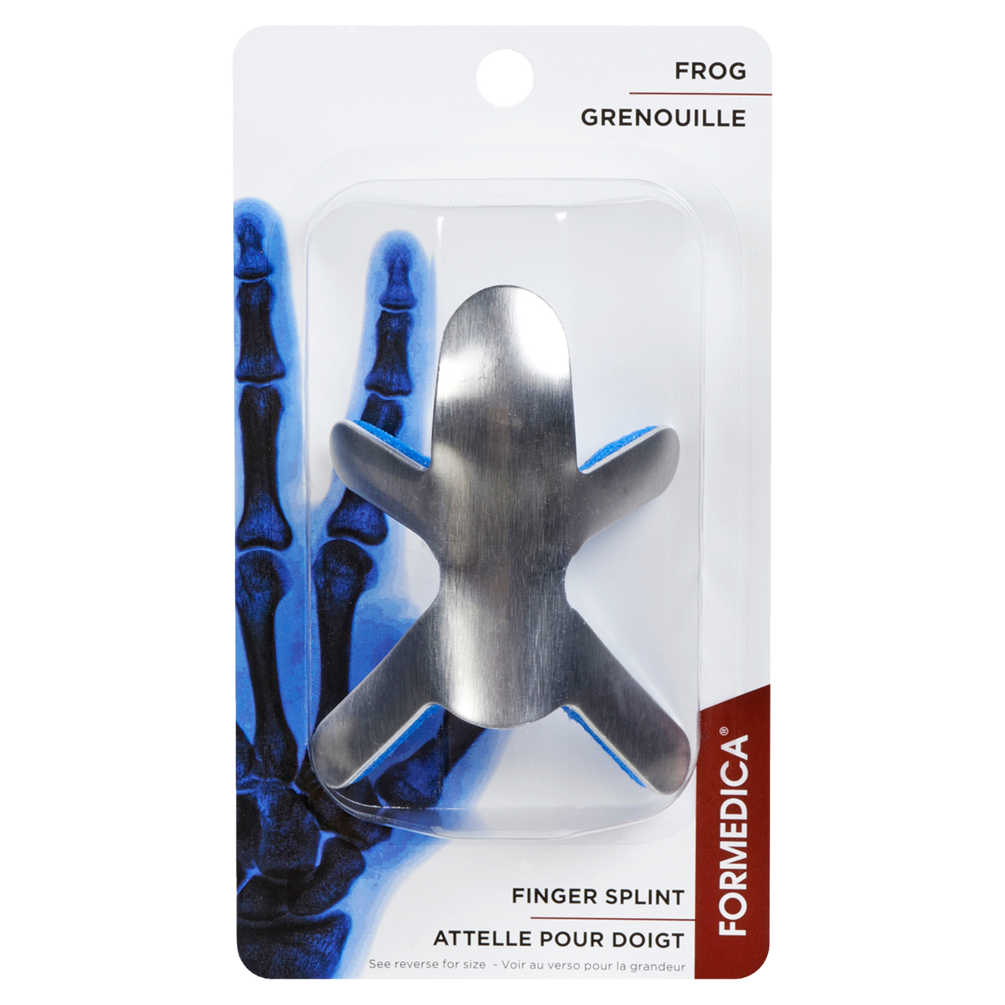 Attelle pour doigt en aluminium – modèle grenouille – 8,3 cm – G | FORMEDIPRO