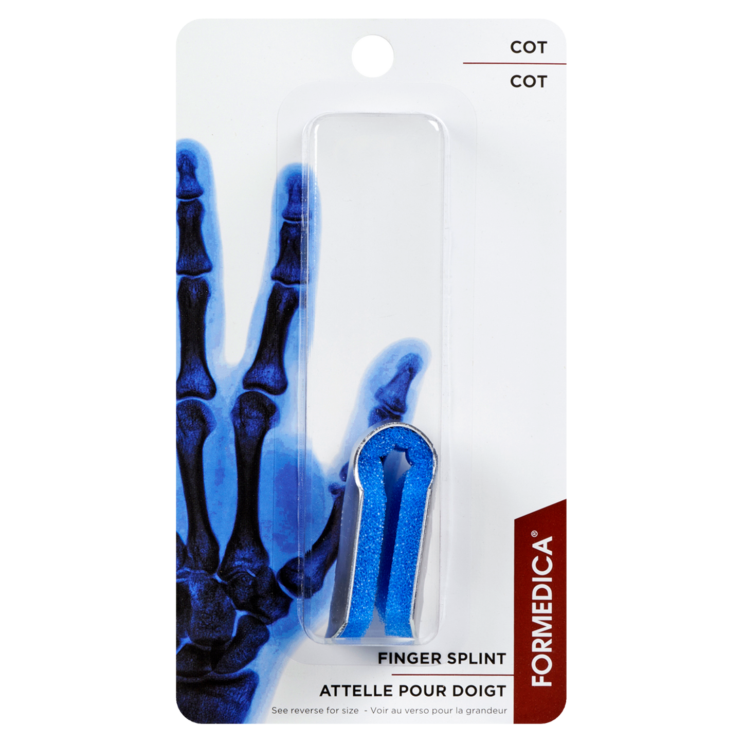 Attelle pour doigt en aluminium – modèle COT – 5,7 cm – P | FORMEDIPRO