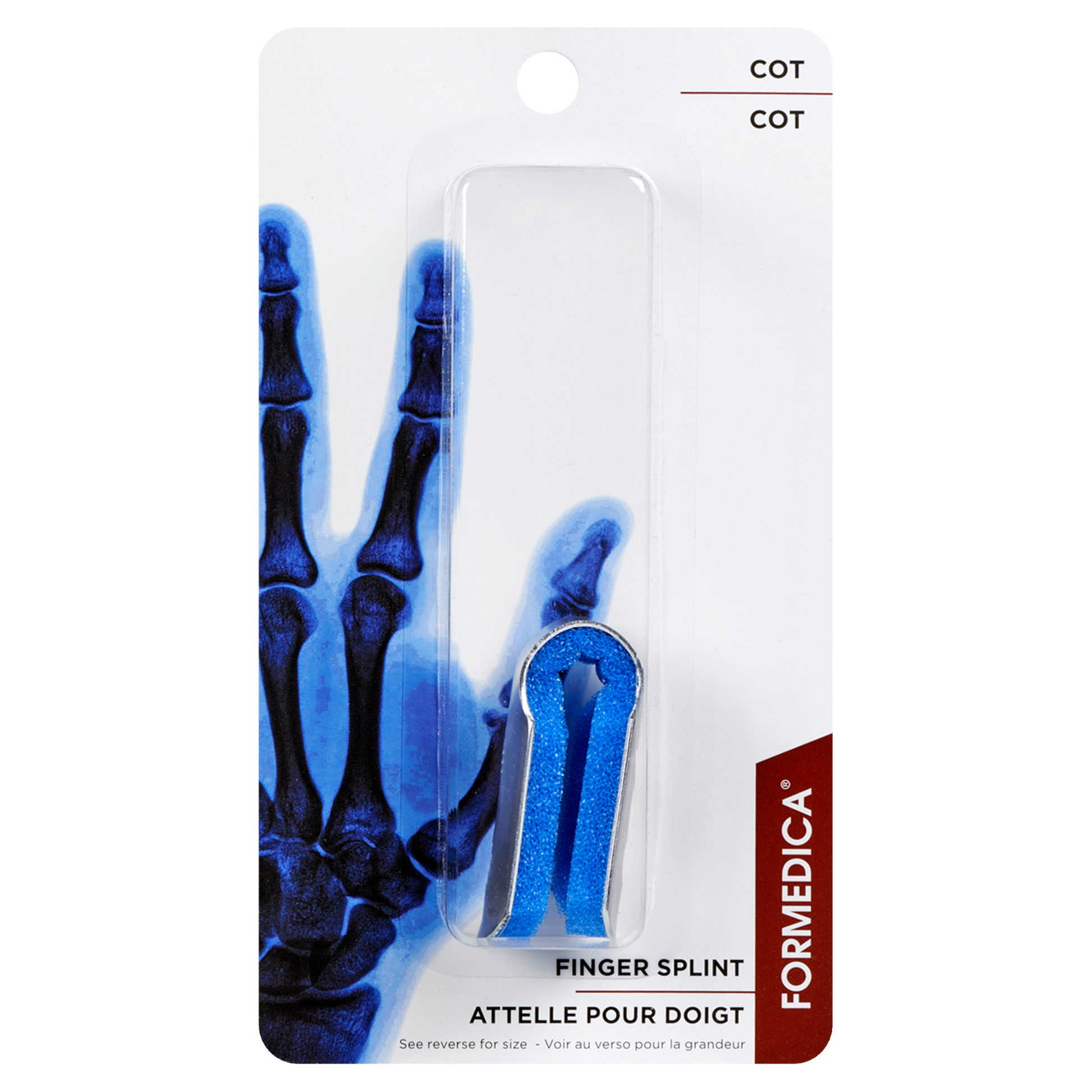 Attelle pour doigt en aluminium – modèle COT – 5,7 cm – P | FORMEDIPRO