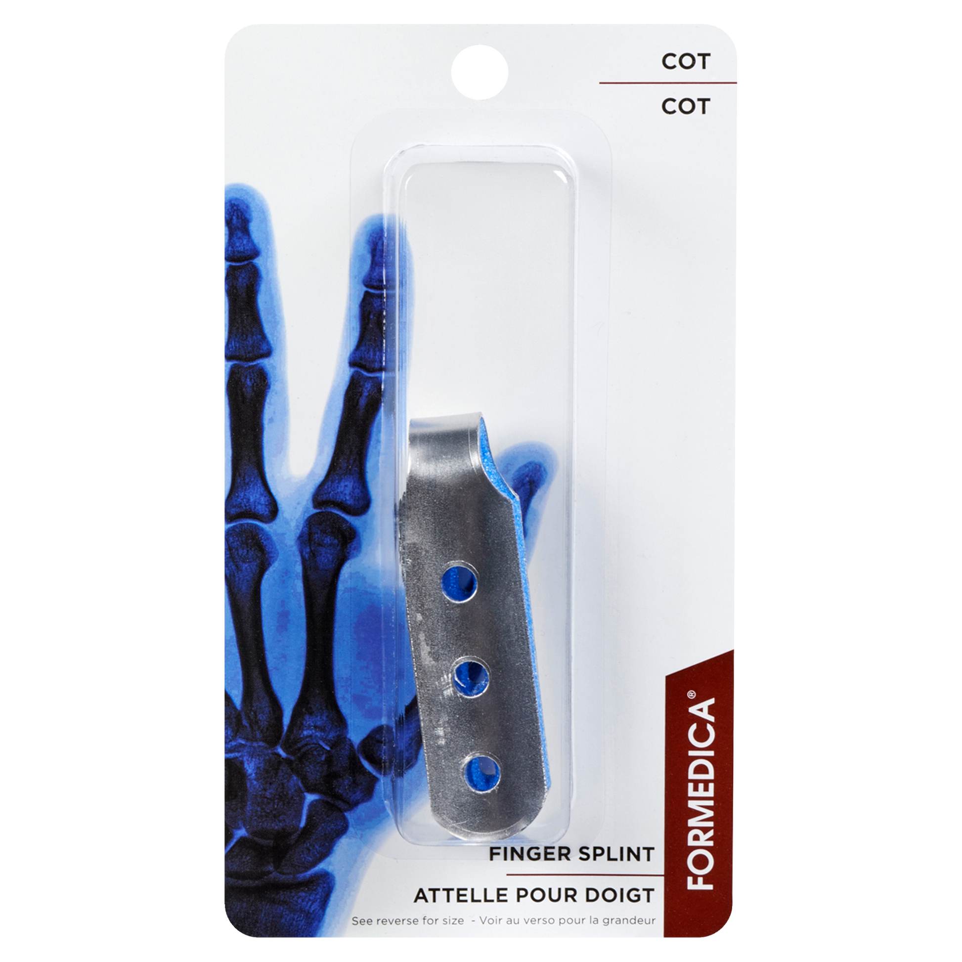 Attelle pour doigt en aluminium – modèle COT – 7,7 cm – M | FORMEDIPRO