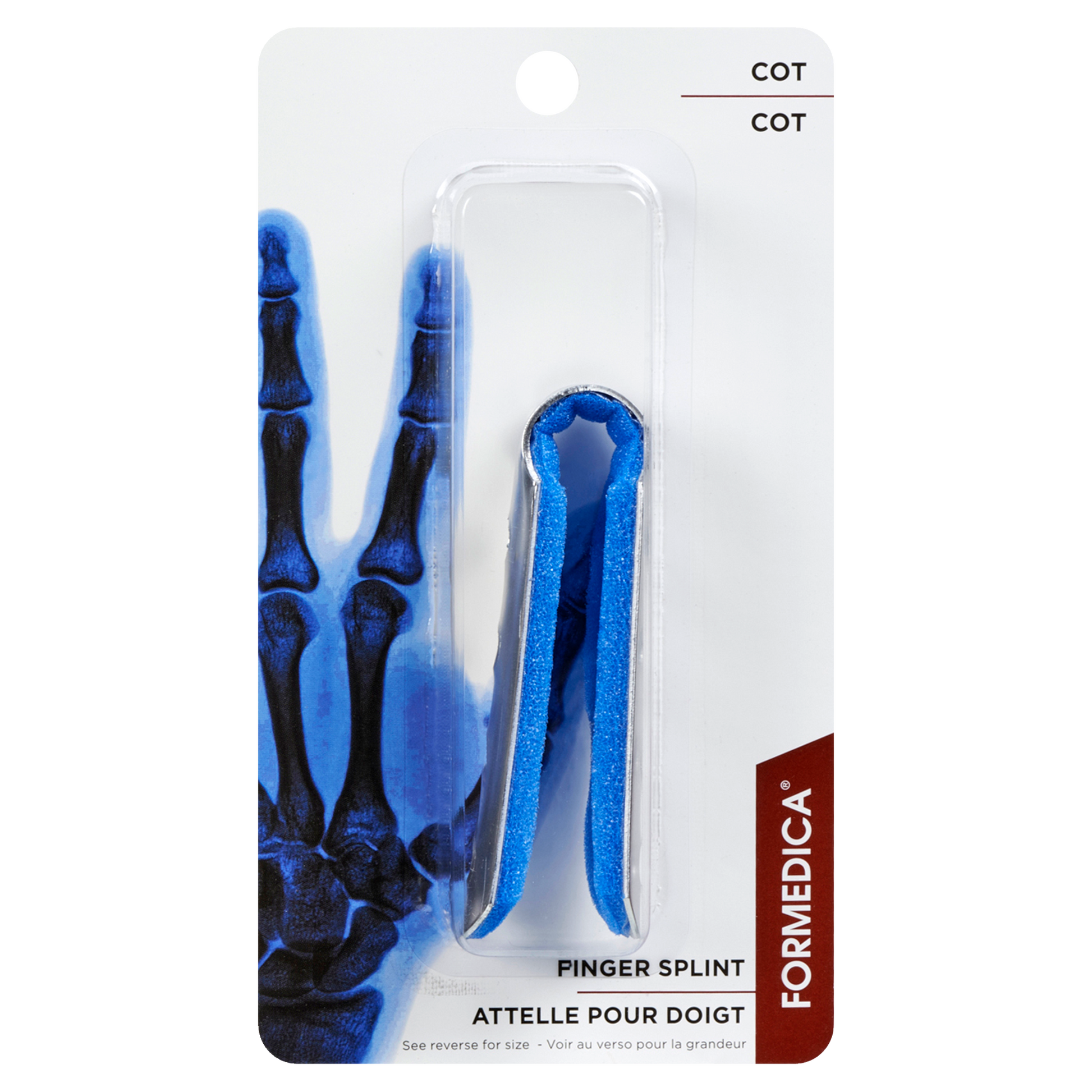 Attelle pour doigt en aluminium – modèle COT – 9,6 cm – G | FORMEDIPRO