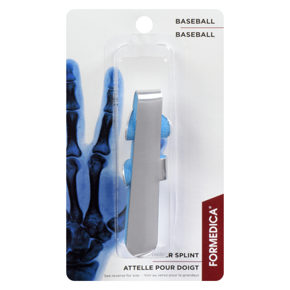 Attelle pour doigt en aluminium – modèle baseball – 14,7 cm – M | FORMEDIPRO