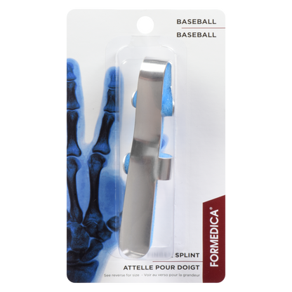 Attelle pour doigt en aluminium – modèle baseball – 15,9 cm – G | FORMEDIPRO