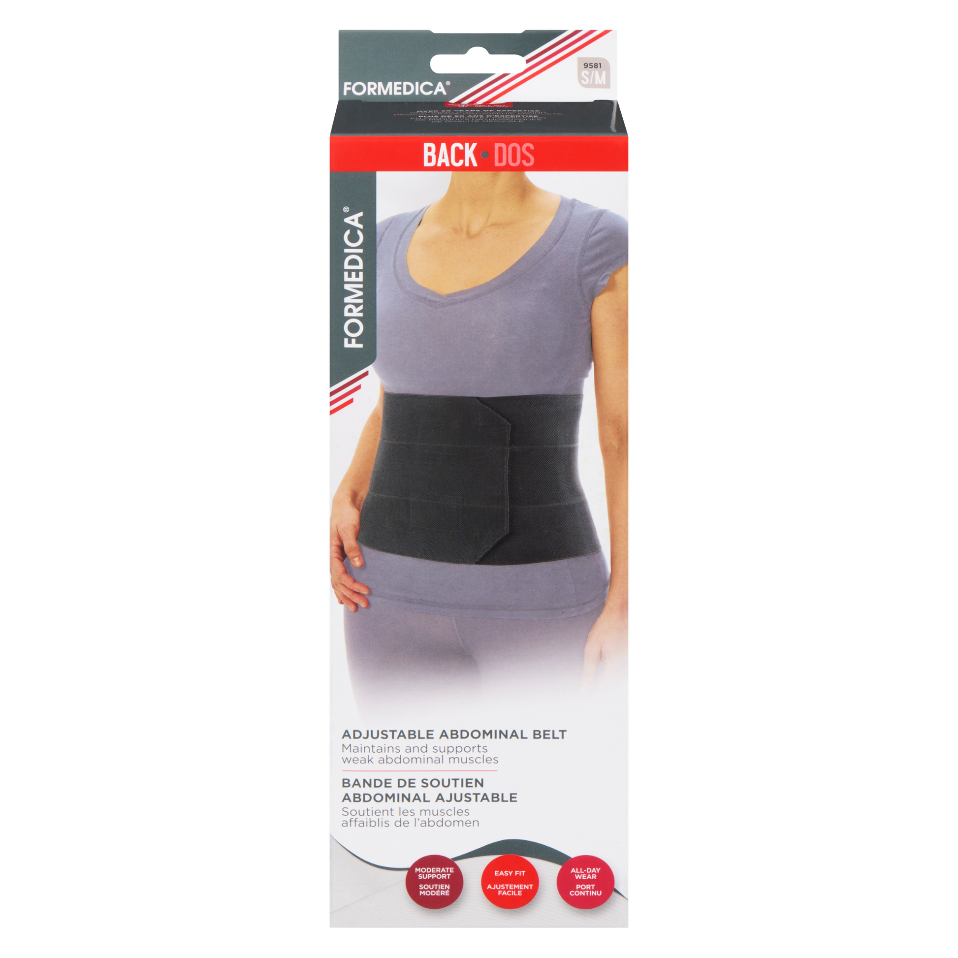 Bande de soutien abdominale – 9" (64–94 cm) – P/M | FORMEDICA